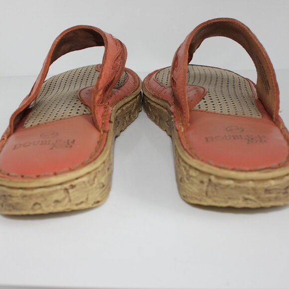 Double H Boots Womens Size 8 Slide Sandals Rose Western Style Leather DH585 - Picture 13 of 16